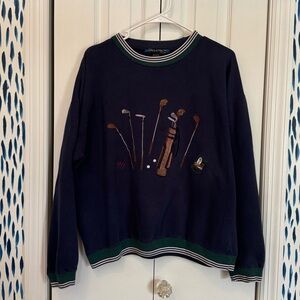 Vintage Men’s Sport Architect Embroidered Golf Sweatshirt - Size: Large
